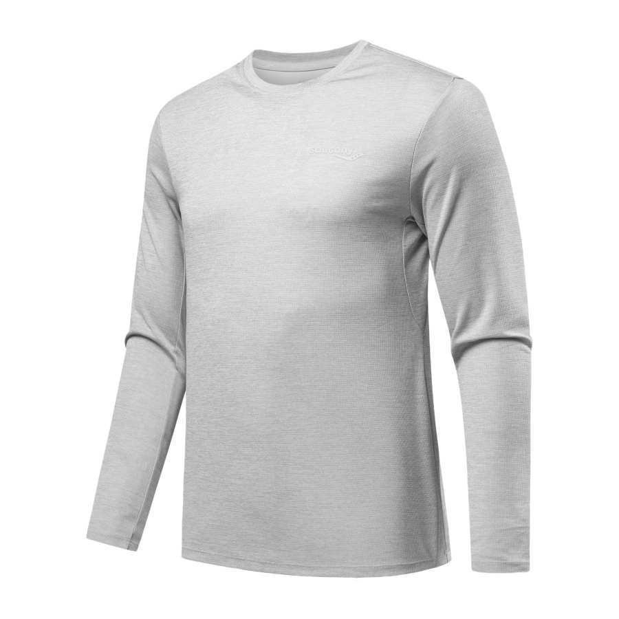 Saucony T Shirts Men's Dark Heather Gray Crew Neck Moderate