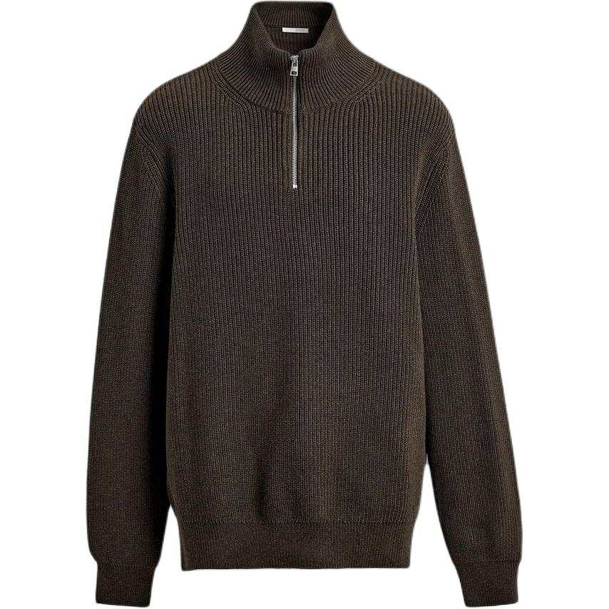 ZARA Knitwear Men's Chocolate Half Turtleneck Moderate