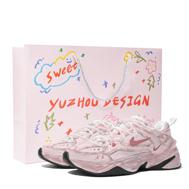 Nike Nike M2K Tekno Monet Sunset Shopping Bag Low top Chunky Sneakers Women's Pink