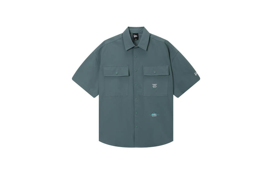 New Era Shirts Unisex Green Lapel Moderate Other