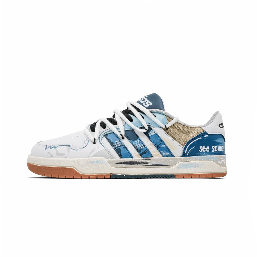 Adidas Neo Entrap Casual Break Abrasion Resistant Abrasion Resistant Low top Skateboard Shoes Unisex Blue Gray White