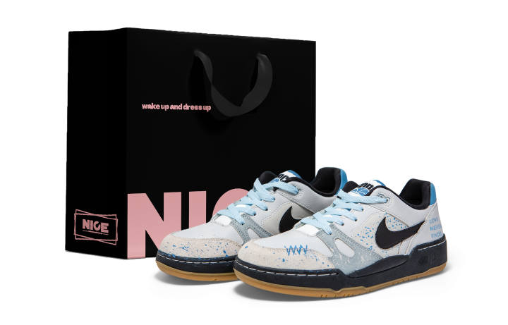 Nike Nike Full Force Low top Skateboard Shoes Men's Blue Gray