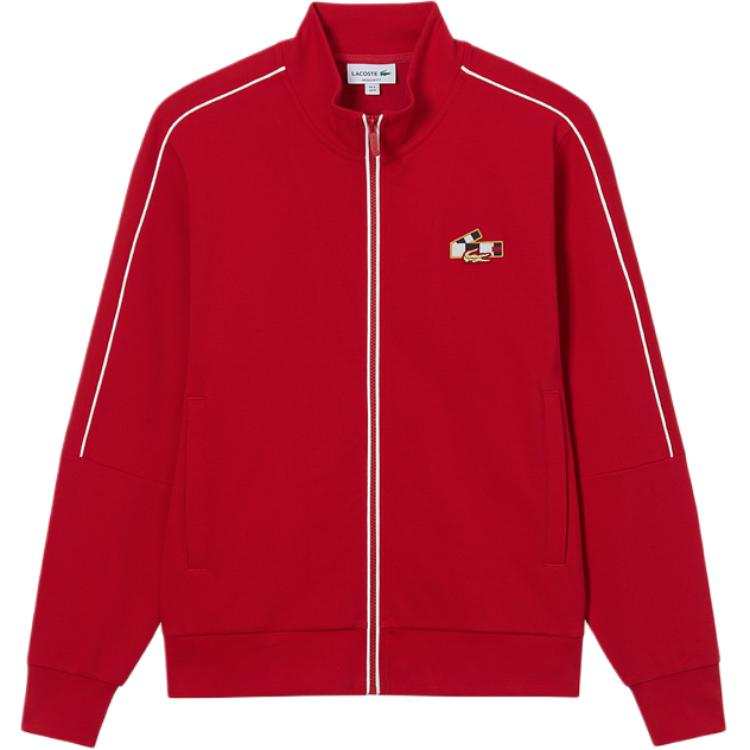 LACOSTE Jackets Men's 240/Red Stand Collar Moderate Other