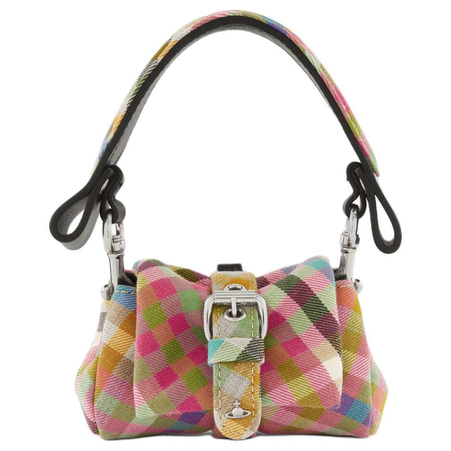 Vivienne Westwood Wool One Shoulder Handbag Women's Multicolor