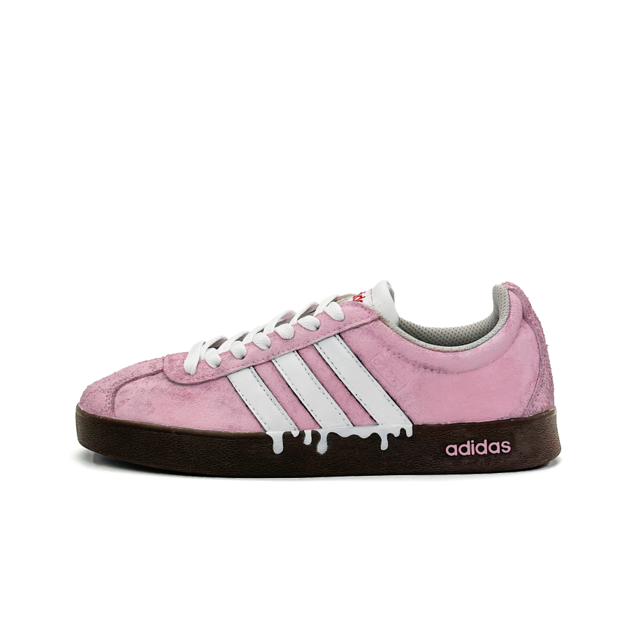Adidas Adidas VL COURT 2.0 Lifestyle Strawberry Milk Cushioning Abrasion Resistant Lightweight Breathable Low top