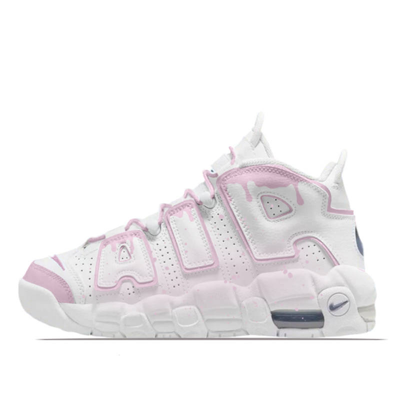 Nike Nike Air More Uptempo Wandering In The Clouds Cushioning Mid top Vintage Basketball Shoes Women's Pink Purple