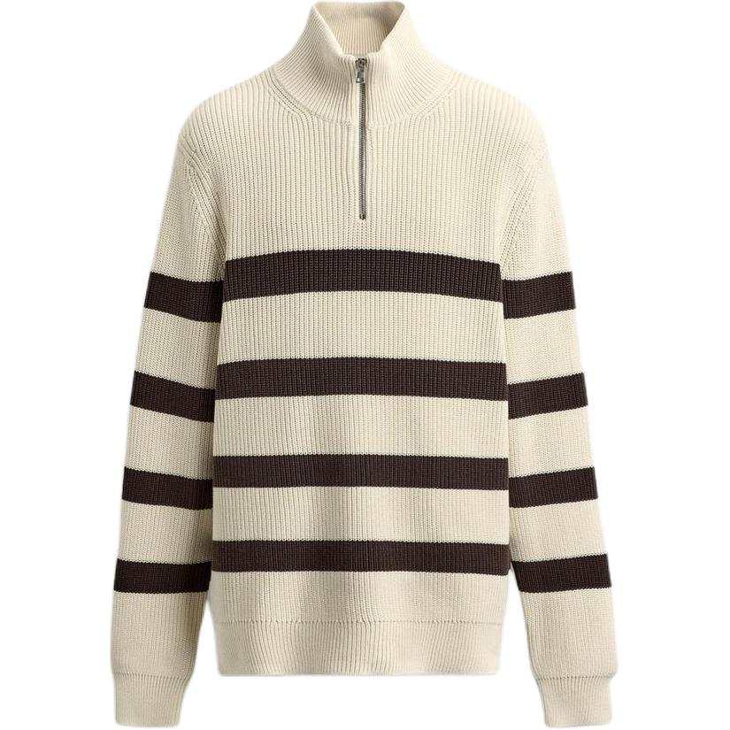 ZARA Knitwear Men's Nude/Brown Half Turtleneck Moderate Other