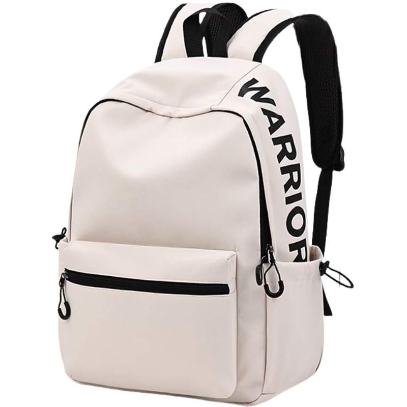 WARRIOR WARRIOR Nylon Fabric Backpack Regular Unisex Beige/Black/Light Gray