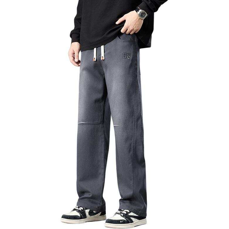 Tonlion Casual Pants Unisex Moderate Straight Fit Pants