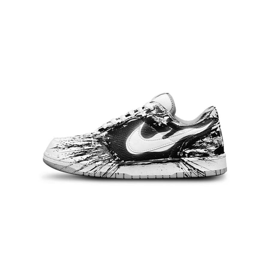 Nike Nike Big Tower Rabbit Creative Abrasion Resistant Abrasion Resistant Low top Skateboard Shoes Men's Black White