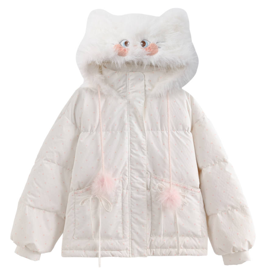 SNBL SNBL Down Jackets Women's White Hooded Thickened