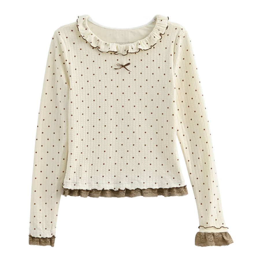 SNBL T Shirts Women's Beige Apricot Crew Neck Moderate