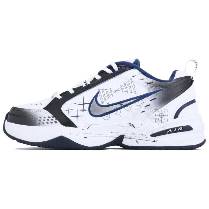Nike Nike Air Monarch 4 White Navy Blue Trace CNY Low top Chunky Sneakers Unisex White Black
