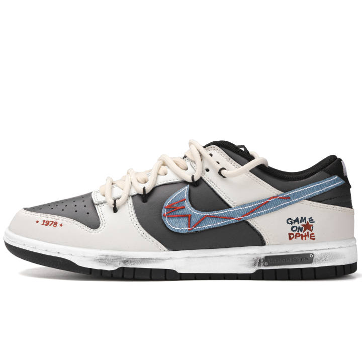 Nike Nike Dunk Player One Abrasion Resistant Low top Skateboard Shoes Unisex Brown White
