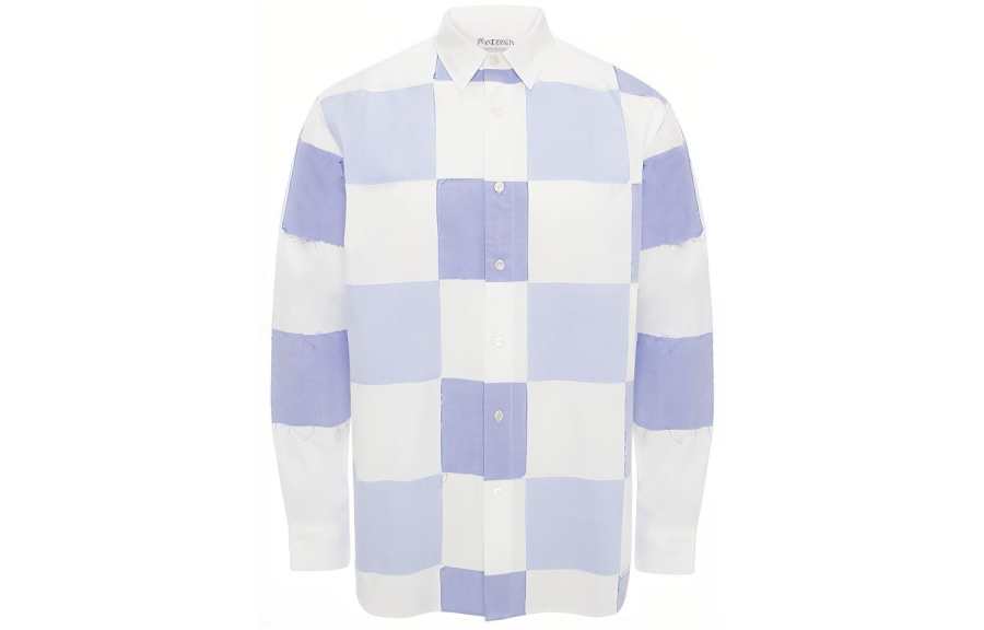 JW Anderson Shirts Men's Blue Lapel Moderate Other