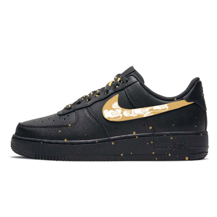 Nike Nike Air Force 1 Black Warrior, Footrest Auspicious Cloud Abrasion Resistant Balance Low top Skateboard Shoes Unisex