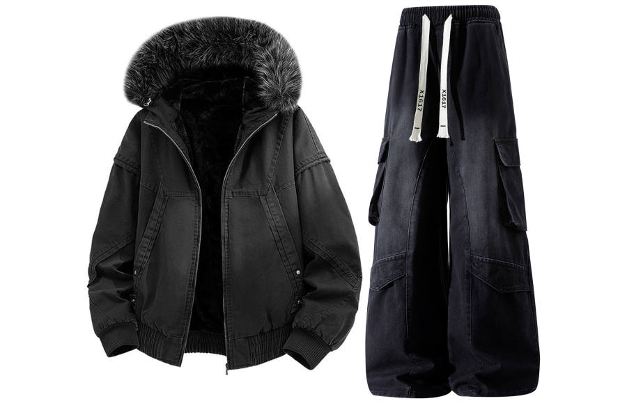 X1617 Casual Sportswear Unisex Hooded Thickened And Fleece Lined