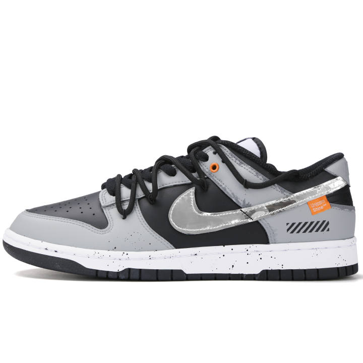 Nike Nike Dunk Source Plan Abrasion Resistant Abrasion Resistant Low top Skateboard Shoes Men's Black Silver
