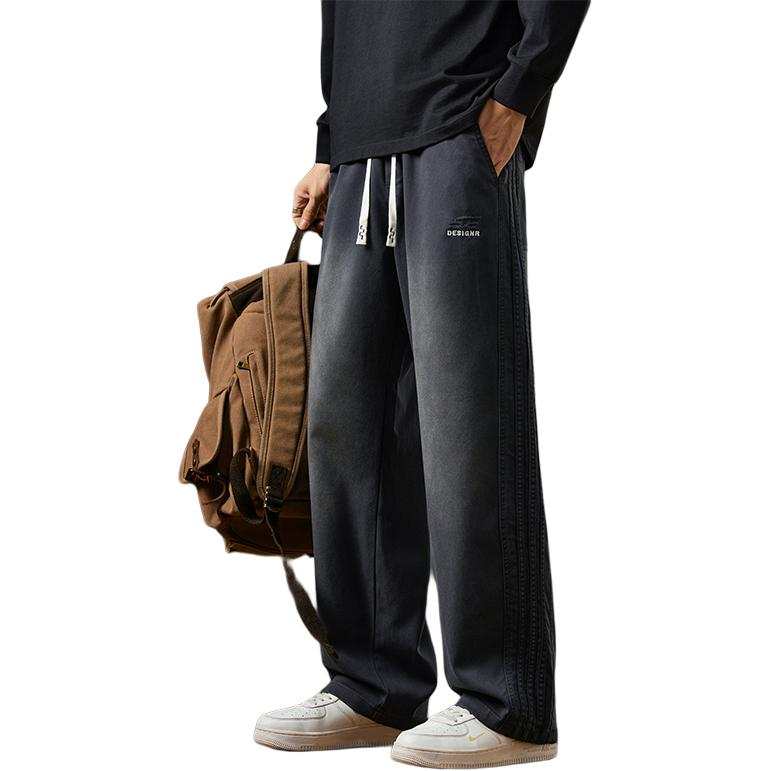 Tonlion Casual Pants Unisex Moderate Straight Fit Pants