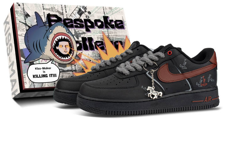Nike Nike Air Force 1 Coverage Mid top Skateboard Shoes Unisex Black