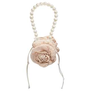 Magda Butrym Satin Bucket Bag, Shoulder Bag, Crossbody Bag, Handbag Small Women's Cream