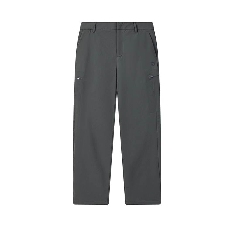 FILA WHITE Casual Pants Men's Dark Shadow Gray