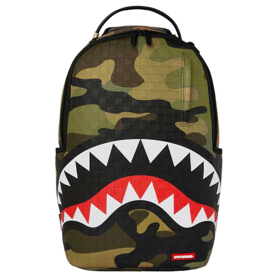 SPRAYGROUND SPRAYGROUND Artificial Leather Waterproof Fabric Backpack Unisex Army Green