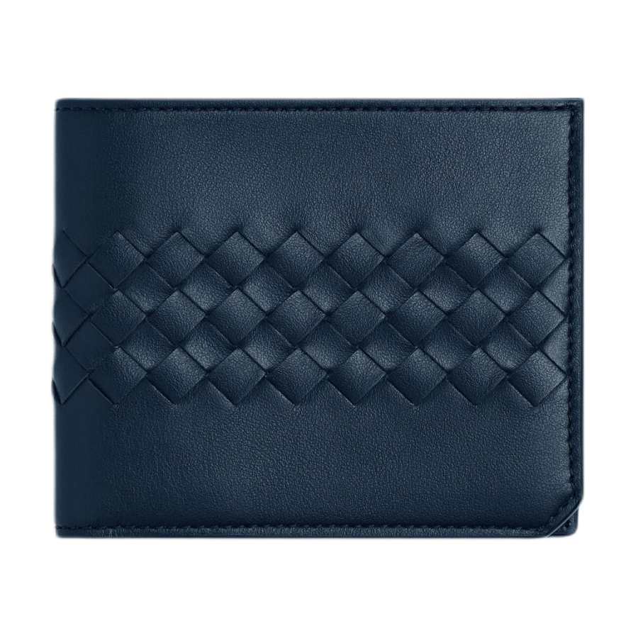 Bottega Veneta Intrecciato Calfskin Wallet Men's Neptune