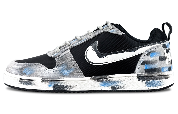 Nike Nike Court Borough Abrasion Resistant Low top Skateboard Shoes Men's Black Gray