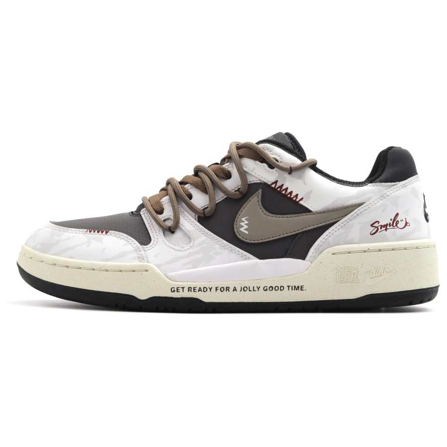Nike Nike Full Force SMILE Balance Lightweight Balance Lightweight Low top Skateboard Shoes Men's Gray Brown