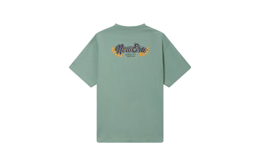 New Era T Shirts Unisex Green Crew Neck Straight Fit