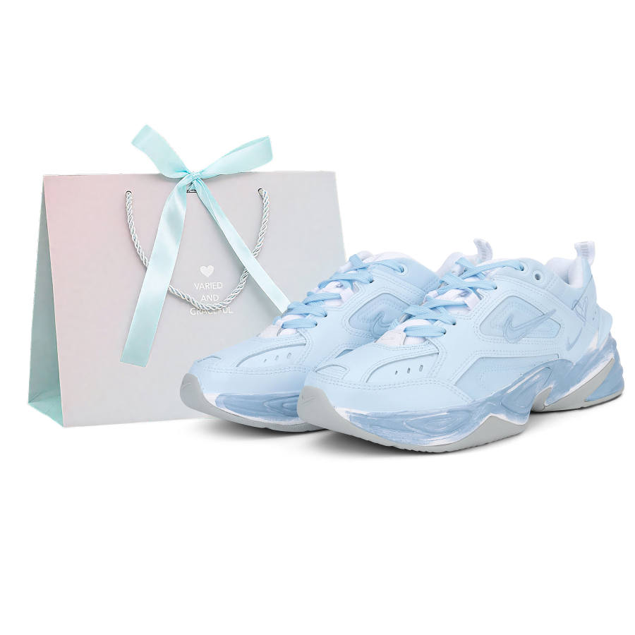 Nike Nike M2K Tekno Carolina Blue Height Increasing Low top Chunky Sneakers Women's Light Blue