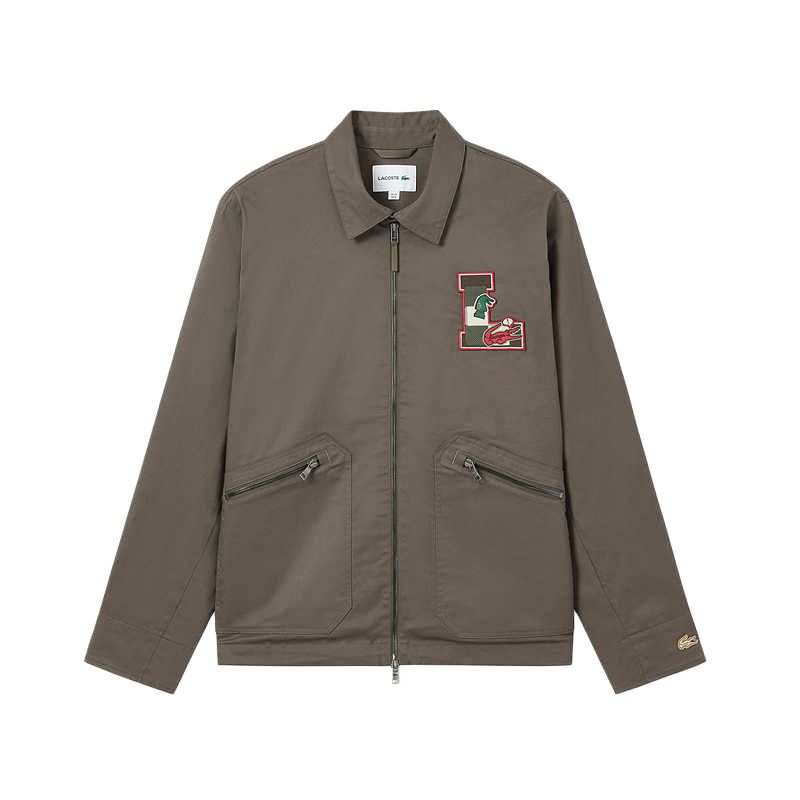 LACOSTE LACOSTE Jackets Men's ZBC/Green Brown Lapel Moderate Other