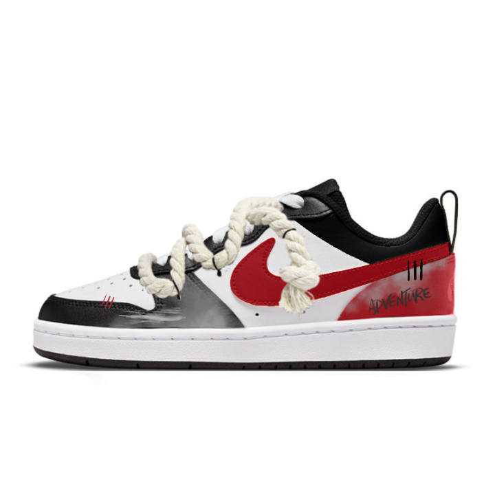 Nike Nike Court Borough Sweet Wild Rope Low top Skateboard Shoes Women's Black Red