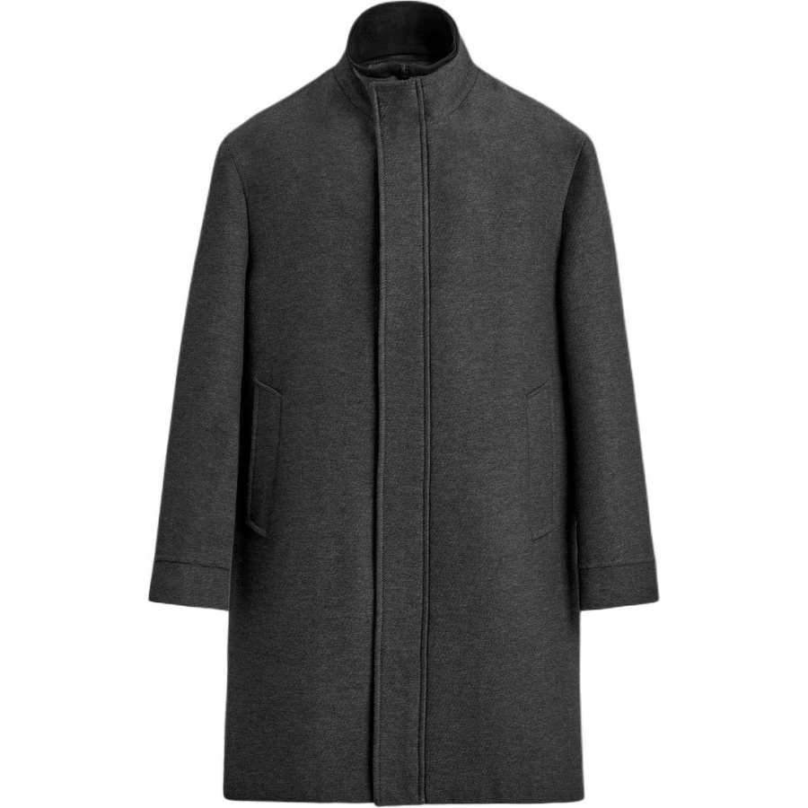 ZARA ZARA Coats Men's Coal Gray Moderate