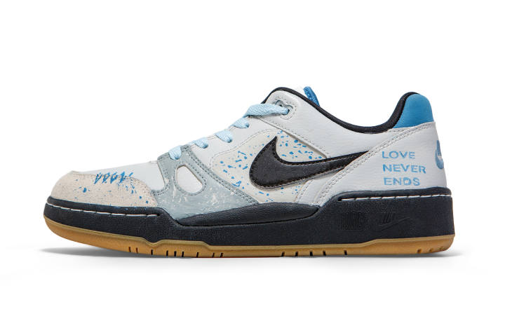 Nike Nike Full Force Abrasion Resistant Abrasion Resistant Low top Skateboard Shoes Men's Blue Gray
