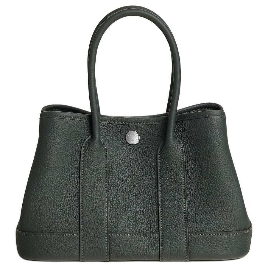 HERMES Neo Garden Togo Calfskin Handbag 23 Women's Q0 Vert Mangrove Gray Green