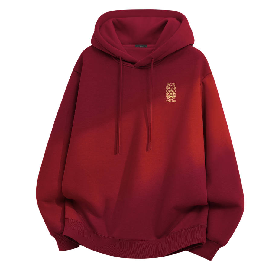 Tonlion Sweatshirts Unisex Hooded Moderate Regular