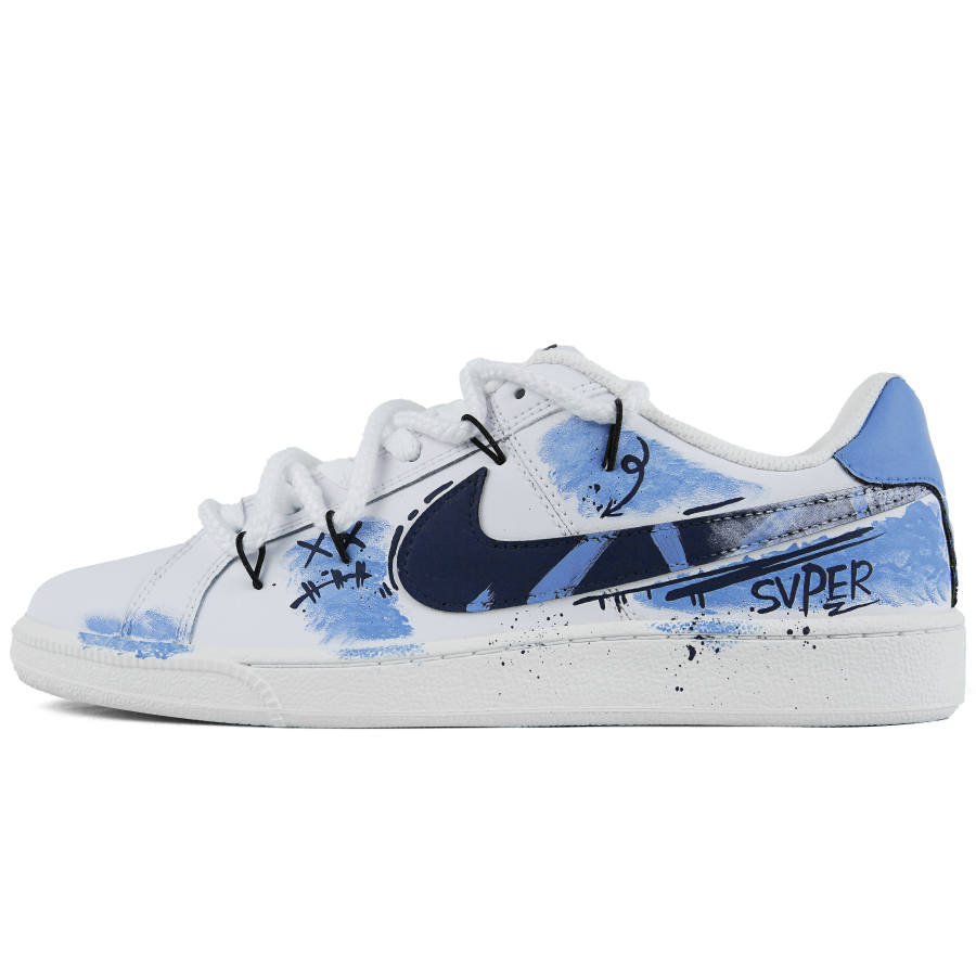 Nike Nike Court Royale White Wild Painted Shoes Abrasion Resistant Lightweight Wear resistant And Lightweight Low top
