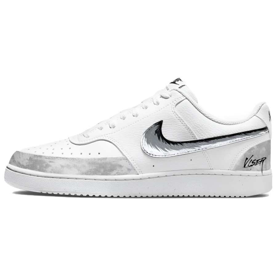 Nike Nike Court Vision 1 Dawn Of Joy Abrasion Resistant Low top Skateboard Shoes Men's Gray White