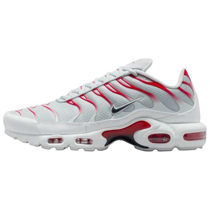 Nike Nike Air Max Plus Running Shoes Unisex Light Gray Red