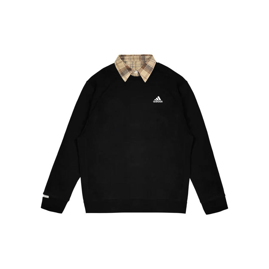 Adidas Adidas LABEL Sweatshirts Unisex Black Brown Lapel Moderate Regular