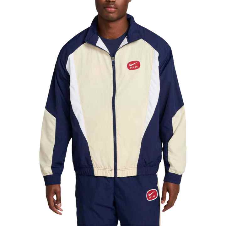 Nike Nike Air Jackets Men's Midnight Blue/Light Khaki/White Stand Collar Moderate Other