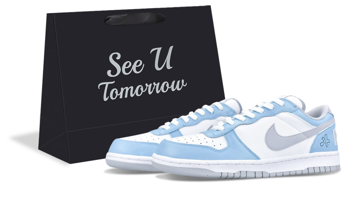 Nike Nike Big Abrasion Resistant Breathable Abrasion Resistant Breathable Low top Skateboard Shoes Men's White Blue