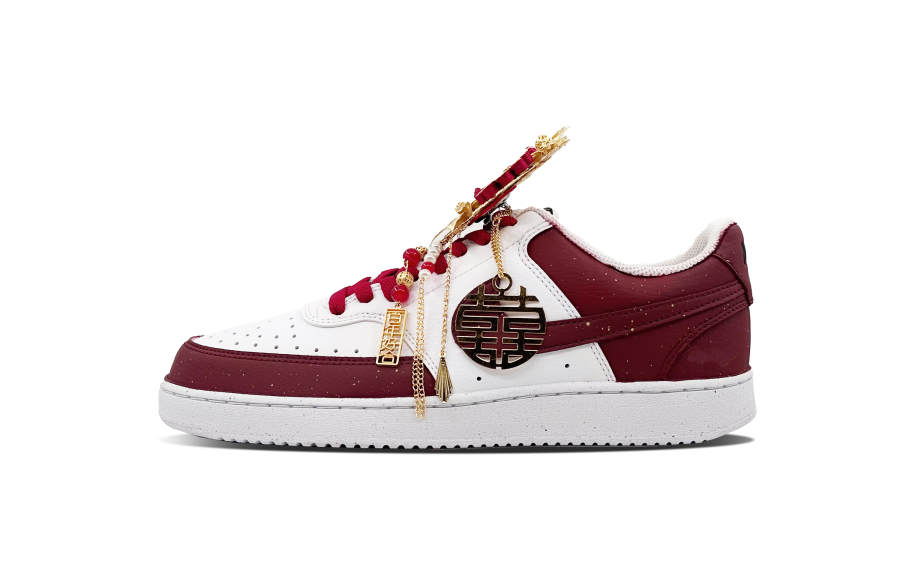 Nike Nike Court Vision 1 Phoenix Love Low top Skateboard Shoes Men's Burgundy