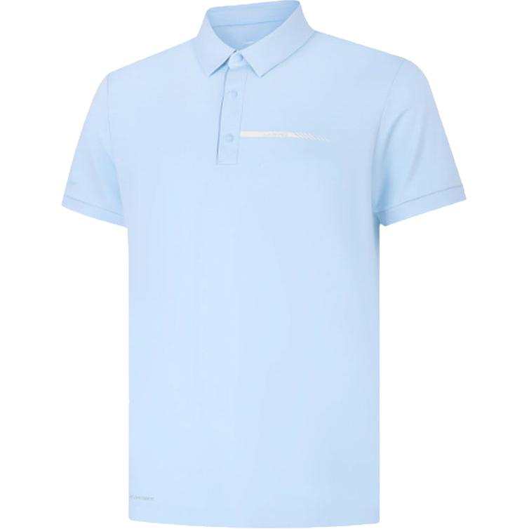 Li-Ning Li Ning Polo Shirts Men's Blue Lapel Moderate Straight Fit