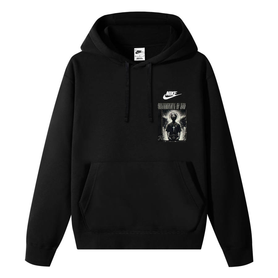 Nike Nike Sportswear Club Fleece Lined Velvet Dark Angel Brushed Thermal Pullover Hooded Sports Sweatshirt Unisex