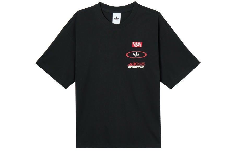 Adidas Originals T Shirts Men's Black Crew Neck Moderate