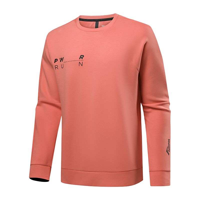 Saucony Sweatshirts Men's Red Crew Neck Moderate Regular