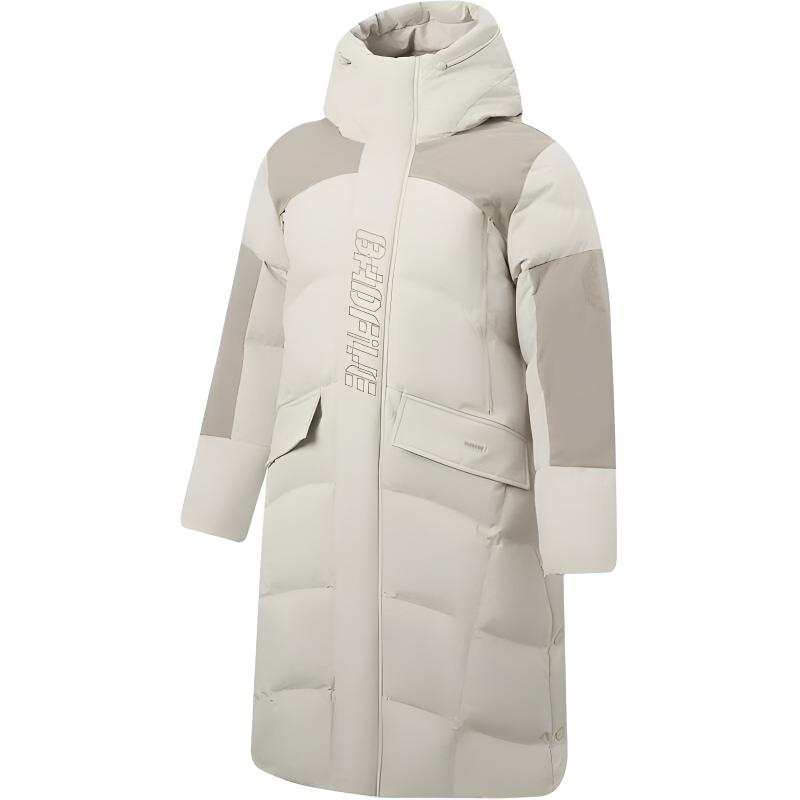 Li-Ning Li Ning Down Jackets Men's Gravel White Gray Hooded Thickened